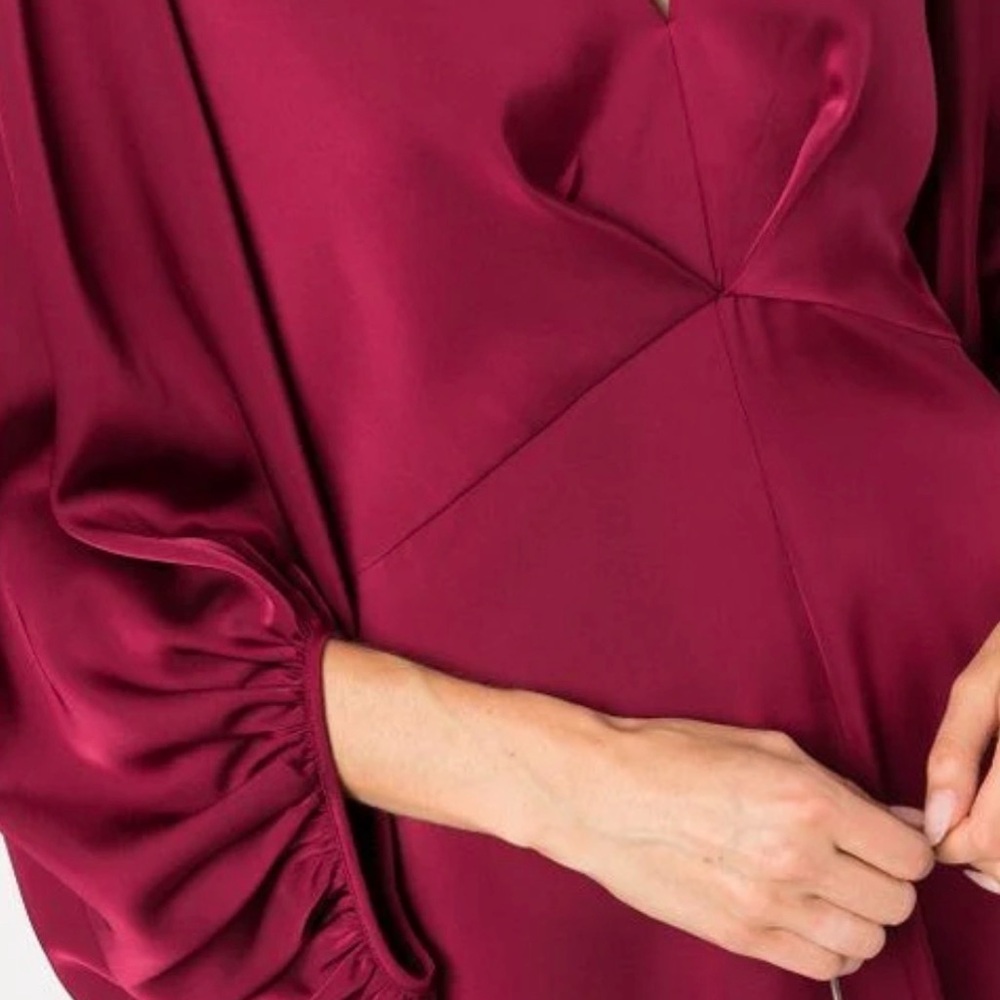 NWT Sachin + Babi Jenny Gown Bordeaux Red Bridesmaid Maxi Wedding Guest Size 6 - Picture 4 of 9